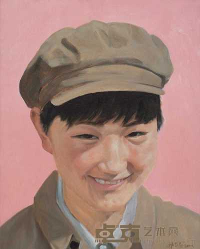 祁志龙 2000年作 《中国姑娘》 41×33cm